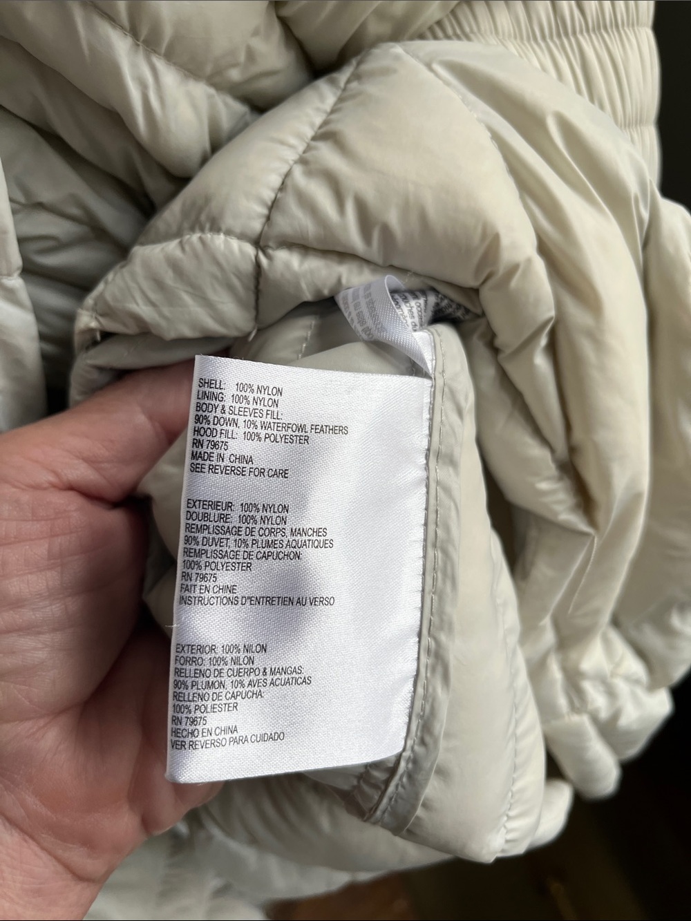 MICHAEL Michael Kors Women's Soft Gray Hooded Long Puffer Coat - Size XL - Picture 13 of 15